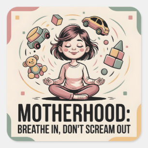 Sticker Carré Maternité Respirer Dans L'Art Calme