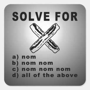 Sticker Carré Mathématiques Bacon simples