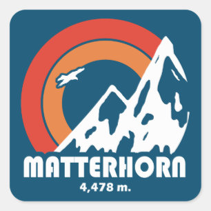 Sticker Carré Matterhorn Suisse Sun Eagle