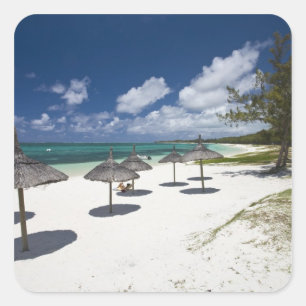 Sticker Carré Maurice, Ile Maurice, Belle Mare,