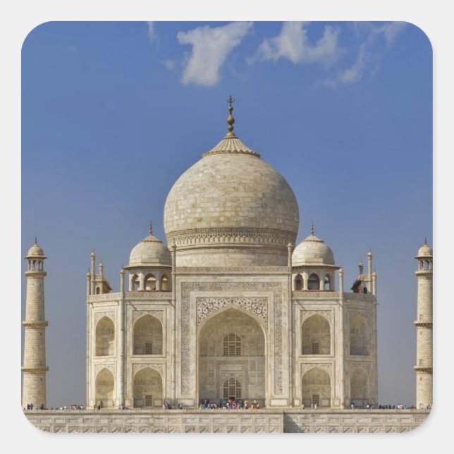 Sticker Carré mausolée du Taj Mahal / Agra, Inde (Devant)