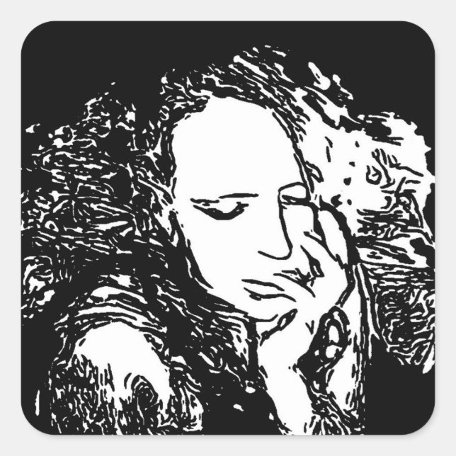 Sticker Carré Mauvaise habitude (Devant)