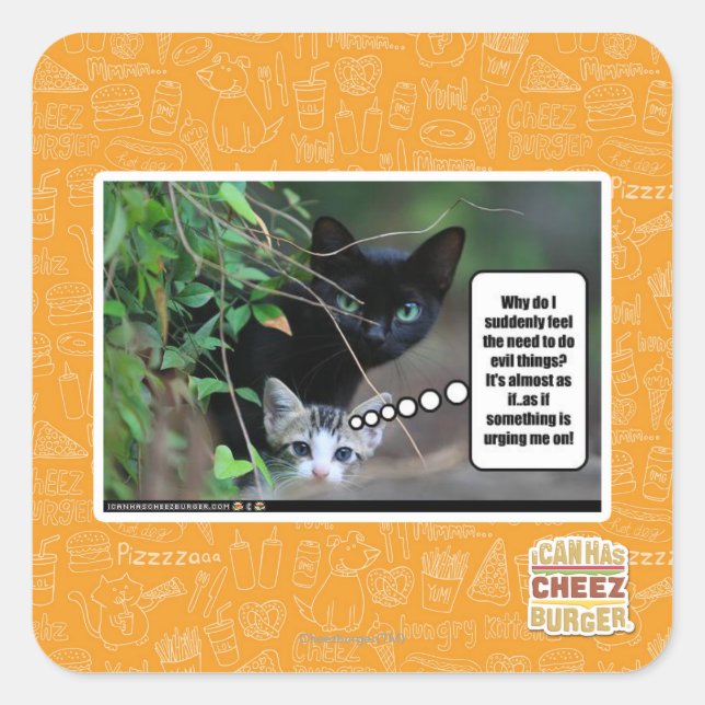 Sticker Carré mauvaises choses (Devant)