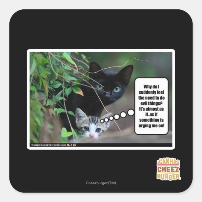 Sticker Carré mauvaises choses (Devant)