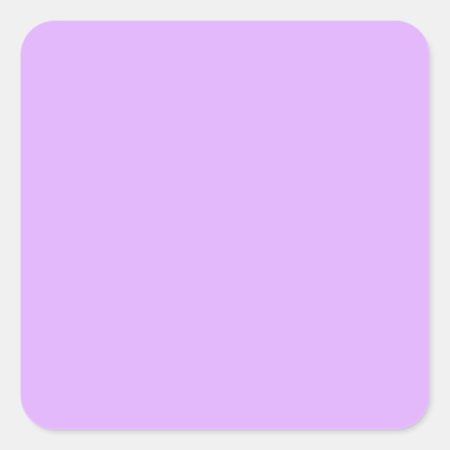 Sticker Carré Mauve, code hexa violet pâle e0b0ff (Devant)