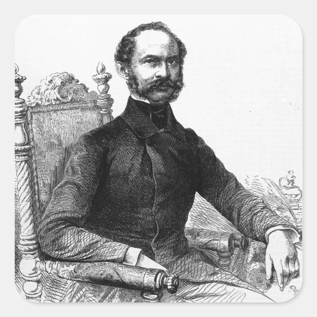 Sticker Carré Maximilien II, Roi de Bavière (Devant)