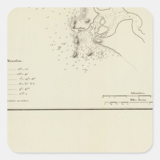 Sticker Carré Mazatlan, Mexique (Devant)