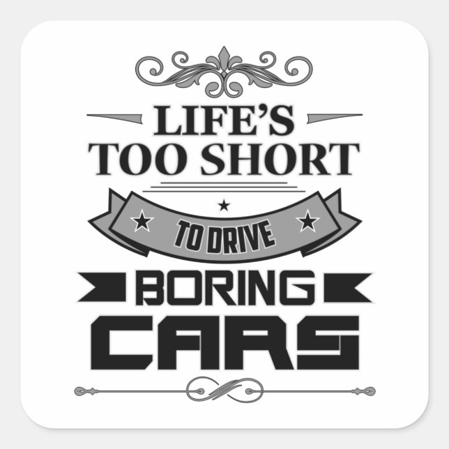 Sticker Carré Mécanique Tuning Wrench Car Idée cadeau (Devant)