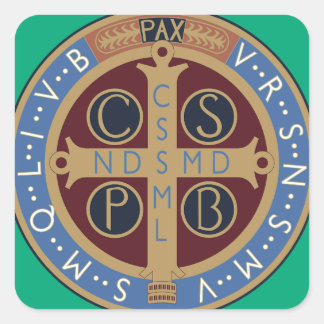 Sticker Carré Médaille de Saint Benoît