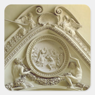 Sticker Carré Médaillon représentant le baptême de Constantin