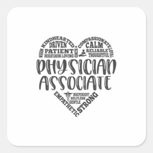Sticker Carré Médecin associé, pa, métro