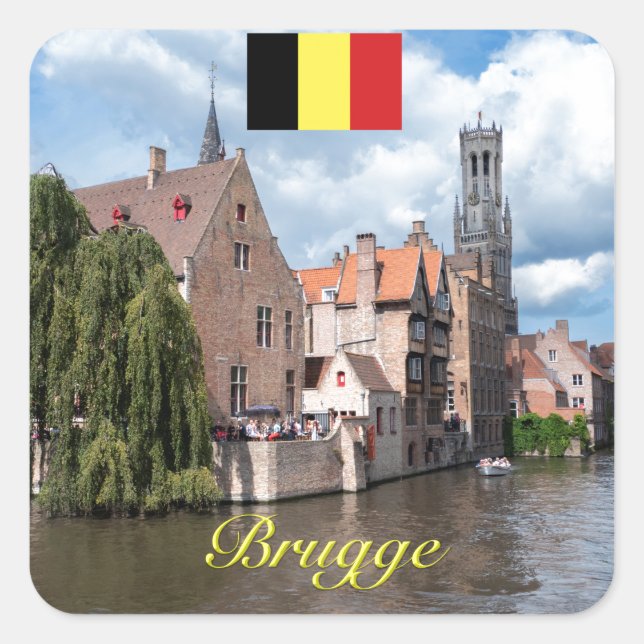 Sticker Carré Medieval Brugge (Devant)