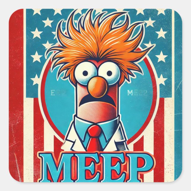 Sticker Carré MEEP Trump (Devant)