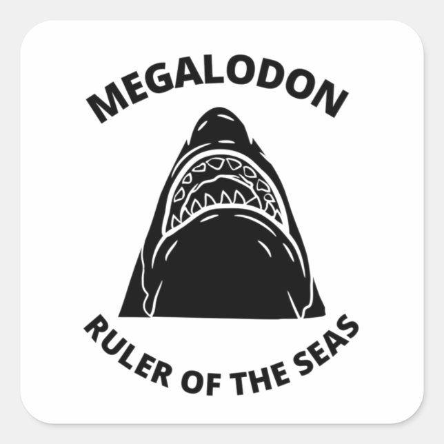 Sticker Carré Megalodon (Devant)