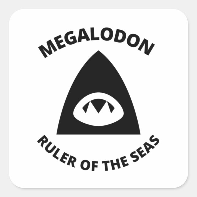 Sticker Carré Megalodon (Devant)