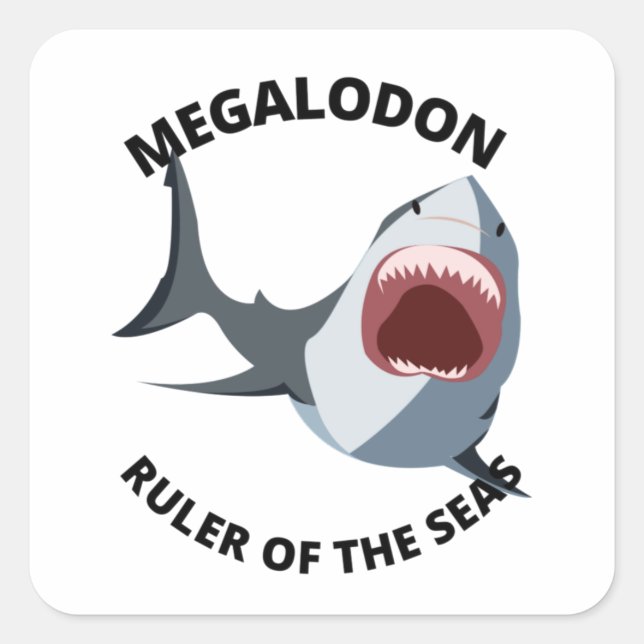 Sticker Carré Megalodon (Devant)