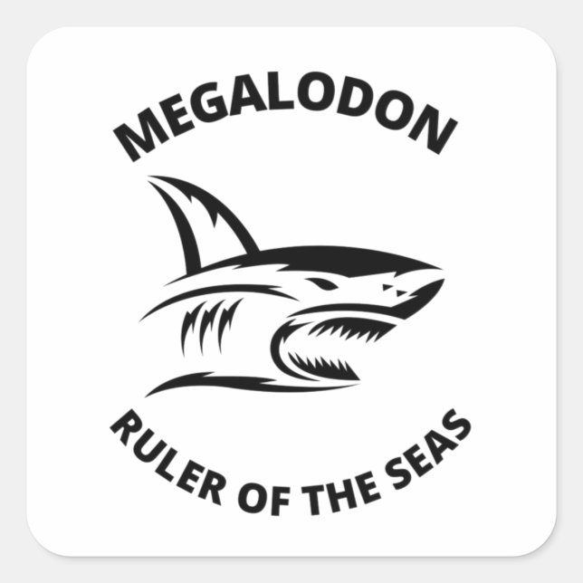 Sticker Carré Megalodon (Devant)