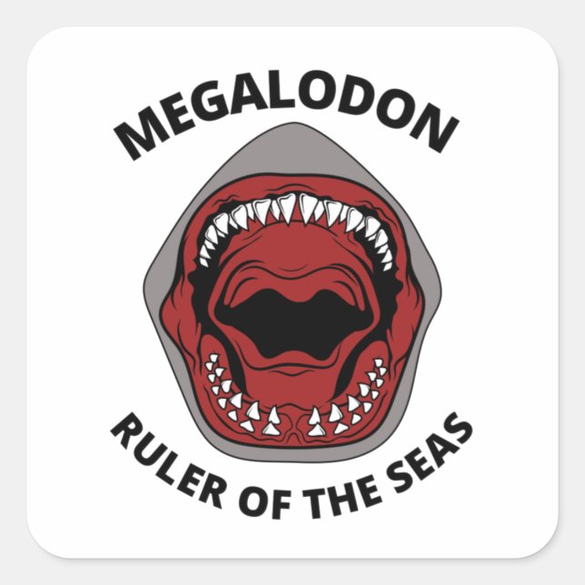 Sticker Carré Megalodon (Devant)