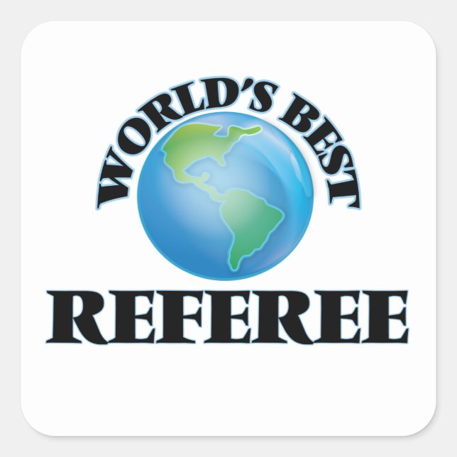 Sticker Carré Meilleur arbitre mondial (Devant)