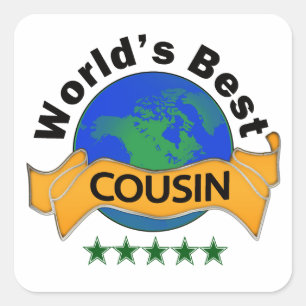 Sticker Carré Meilleur cousin du monde