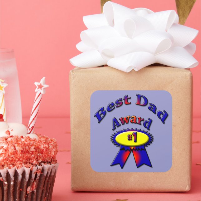 Sticker Carré Meilleur papa (Fête)