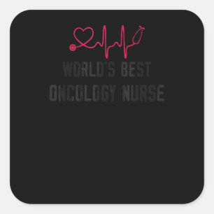 Sticker Carré Meilleure infirmière en oncologie Semaine des infi