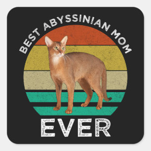 Sticker Carré Meilleure maman abyssinique jamais
