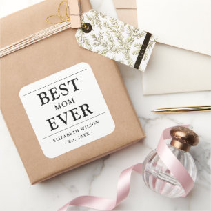 Sticker Carré Meilleure maman jamais mère mère cadeau