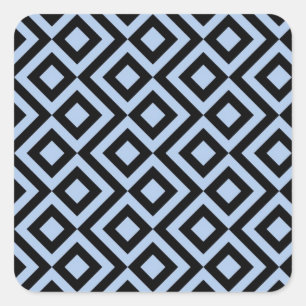 Sticker Carré Mélange Bleu Clair Et Noir
