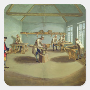 Sticker Carré Mélanger la poudre