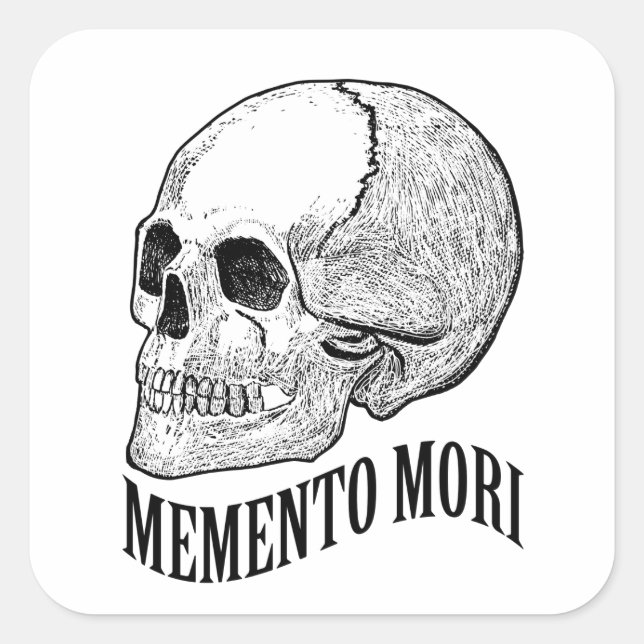 Sticker Carré Memento mori (Devant)