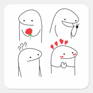 Sticker Carré Mèmes amusants de Flore, flork, meme, flork