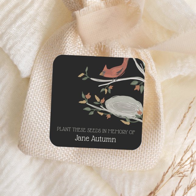 Sticker Carré Memorial Seeds Cardinal Fall (Créateur téléchargé)