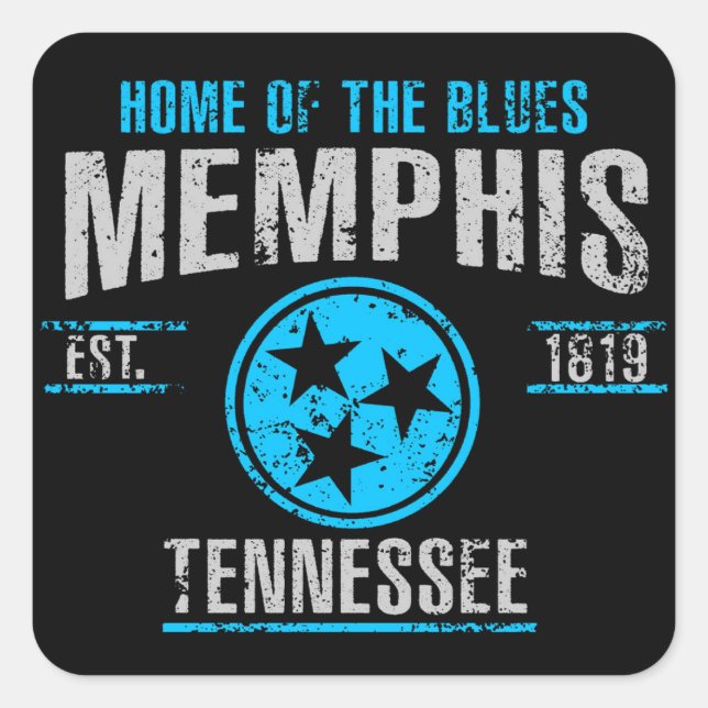 Sticker Carré Memphis (Devant)