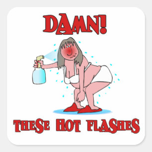 Sticker Carré Ménopause amusante