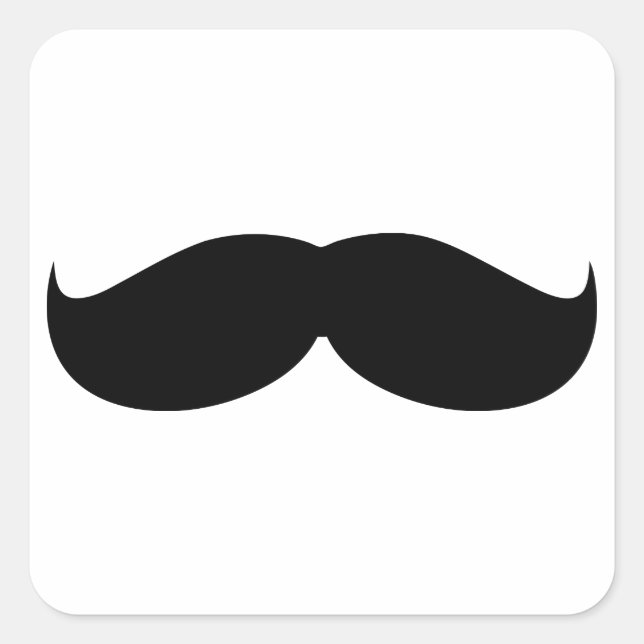 Sticker Carré Mens Mustache (Devant)