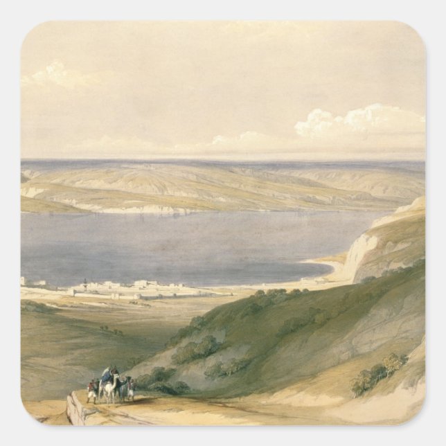 Sticker Carré Mer de Galilée ou de Genezareth, en direction de B (Devant)