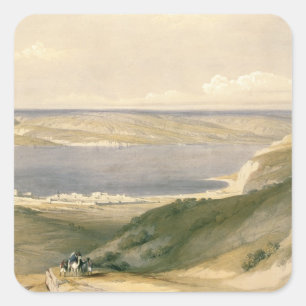 Sticker Carré Mer de Galilée ou de Genezareth, en direction de B