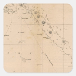 Sticker Carré Mer de Sooloo, archipel, Philippines