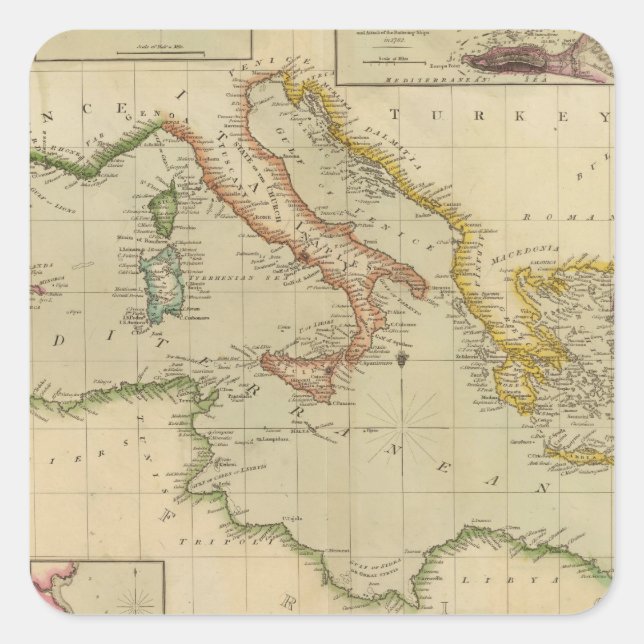 Sticker Carré Mer Méditerranée 6 (Devant)