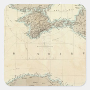 Sticker Carré Mer Noire