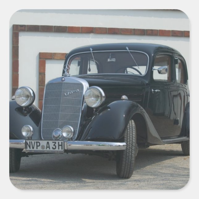 Sticker Carré mercedes antique 3 (Devant)