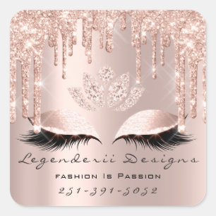 Sticker Carré Mercedes Beauty Lashes Lotus Merci Business