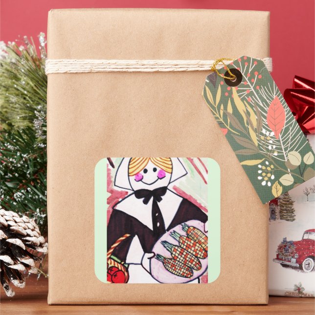 STICKER CARRÉ MERCI (vacances)