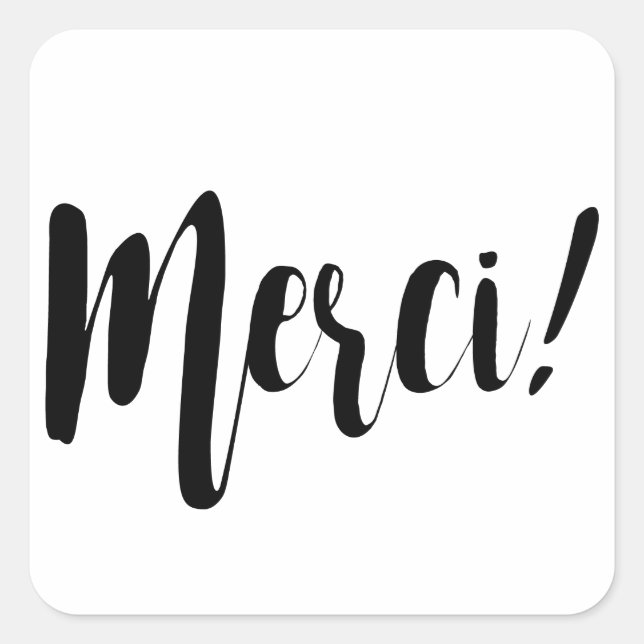 Sticker Carré Merci (Devant)