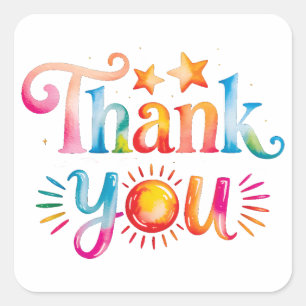 Sticker Carré Merci