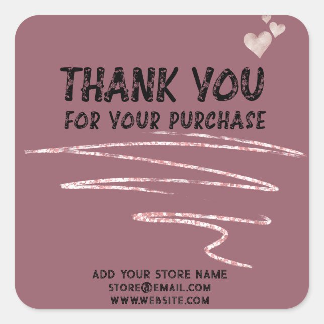 Sticker Carré Merci (Devant)