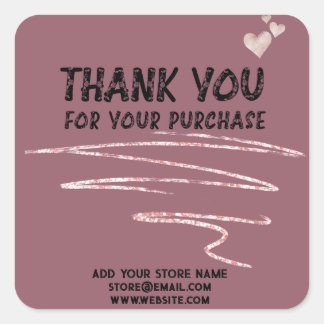 Sticker Carré Merci