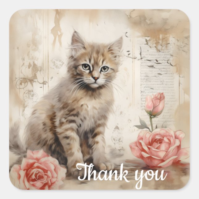 Sticker Carré Merci 13 (Devant)