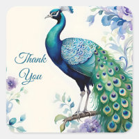 Merci d'aquarelle fleurie Peacock
